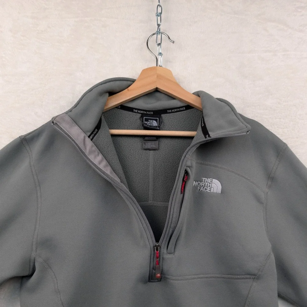 The North Face Pullover Men's Large Gray Summit Series Gorp Quarter Zip Sweater
